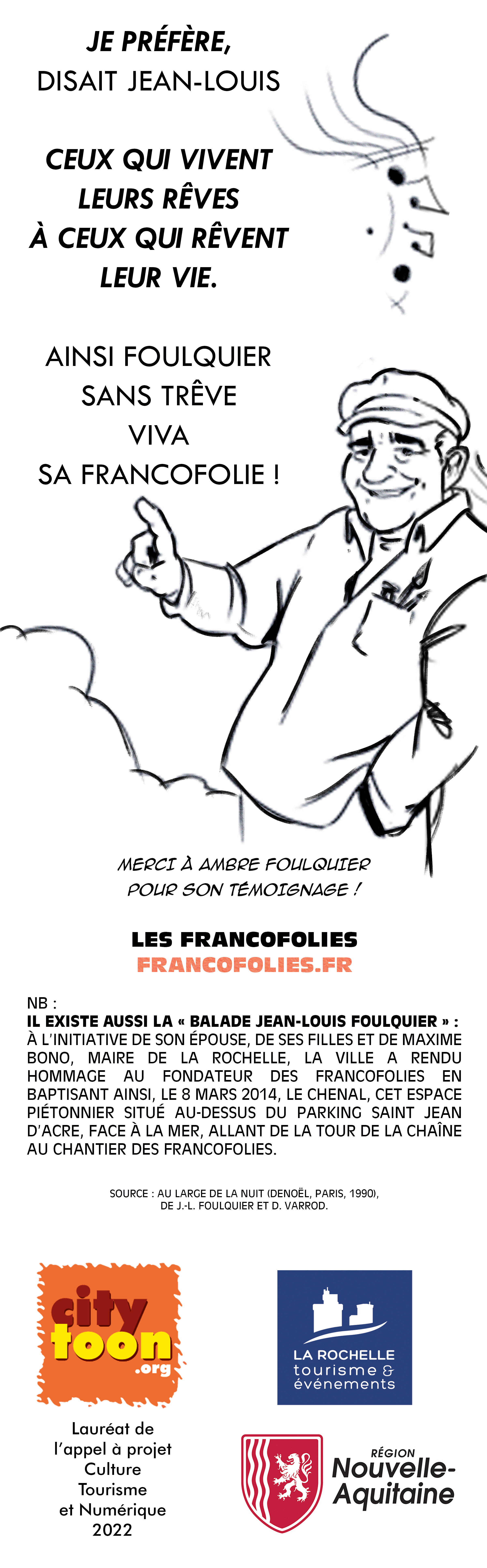 citytoon Jean-louis Foulquier et les francofolies